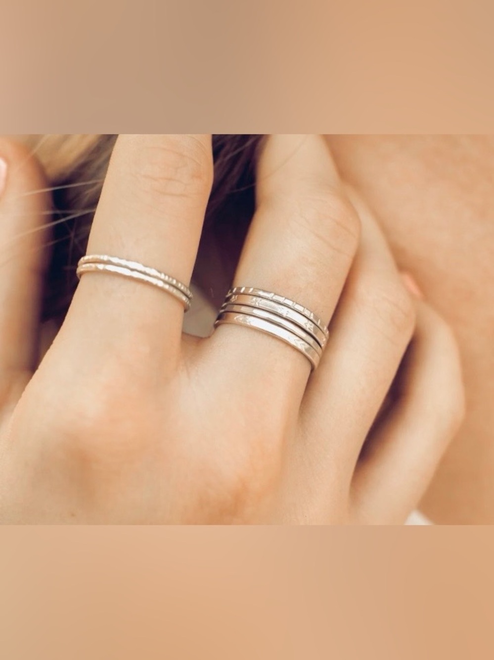 Minimalist Dainty Silver Plated Stacking Ring